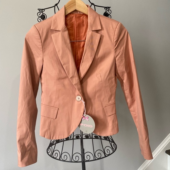 NWT POIS Giacca Basica Papaya Blazer Jacket 8 - Picture 2 of 6